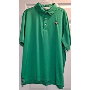 Bald Head Blues Mens Golf Polo Shirt Size‎ XL Kelly Green Poly/Spandex Blend
